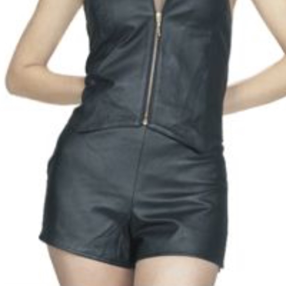 Genuine Leather Shorts Zipper - Picture 1 of 4